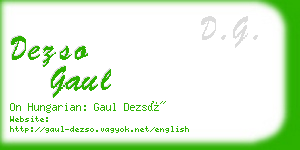dezso gaul business card